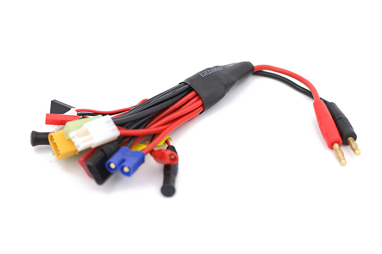 AMASS航模車模船模用多功能電源充電連接線，帶常見插頭 AM-5008